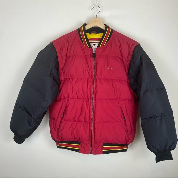 Vintage 90’s Nike Down Filled Puffer Jacket Convertible Vest Size Medium - Picture 1 of 12